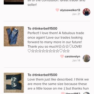 My feedback from my old profile 💜💜